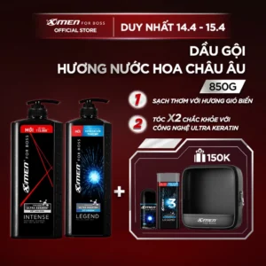 Dầu gội nước hoa X-Men For Boss 850g Intense/Legend - Hương nước hoa châu Âu