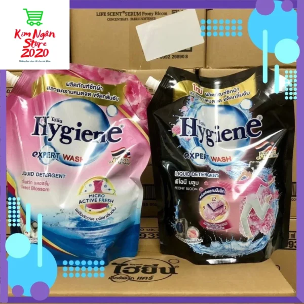 Giá Sỉ Combo2 bịch Nước Giặt Xả 2in1 Hygiene Nhập Khẩu Thái Lan 1800ml