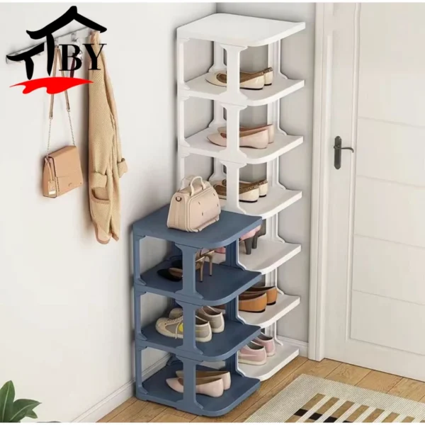 Kệ Giày Gấp, Chất Liệu Nhựa, Kệ Giày Gấp 3-10 Tầng, Kệ Giày Nhiều Màu, Hộ Gia Đình