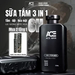 [MUA 2 TẶNG QUÀ] Sữa tắm 3 in 1 nam ACEMAN 320ml tắm gội rửa mặt, sữa tắm hương nước hoa nam tính