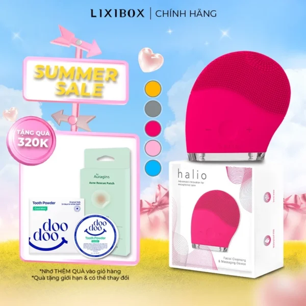 Máy Rửa Mặt Halio Facial Cleansing & Massaging Device dành cho mọi loại da