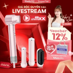 Máy Sấy Tóc Tạo Kiểu 5in1 Masuto Đa Chức Năng Công Nghệ Ion Giảm Hư Tổn Tóc 1300W