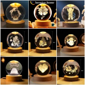 Quả Cầu Pha Lê Vũ Trụ Phát Sáng Quả Cầu Thủy Tinh Trong Suốt Decor Trang Trí Nhà Cửa quà lưu niệm quà tặng bạn gái