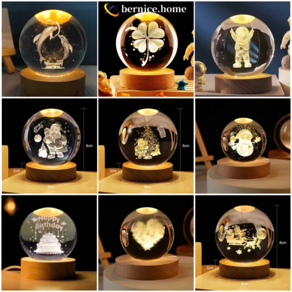 Quả Cầu Pha Lê Vũ Trụ Phát Sáng Quả Cầu Thủy Tinh Trong Suốt Decor Trang Trí Nhà Cửa quà lưu niệm quà tặng bạn gái