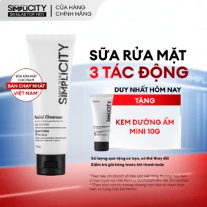 Sữa rửa mặt cho nam sạch dầu nhờn ngừa mụn Men Stay Simplicity Facial Cleanser 100g