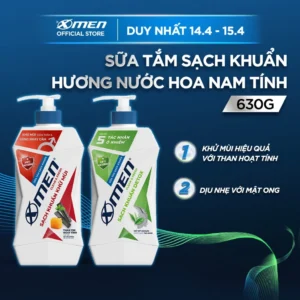 Sữa tắm X-Men Clean & Fresh Sạch Khuẩn Khử Mùi & Detox 630g