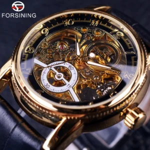 Đồng Hồ Cơ Nam Lộ Máy Chính Hãng Forsining F22 TD4 Dây Da Cao Cấp