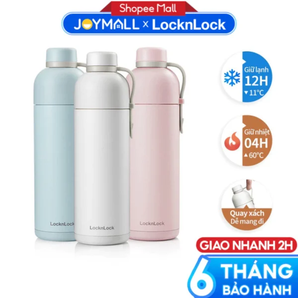 Bình Giữ Nhiệt LocknLock LHC4267 490ml Chính Hãng | Thép Không Gỉ 304 | Giữ Nhiệt - Giữ Lạnh Tốt | Nhỏ Gọn Dễ Mang