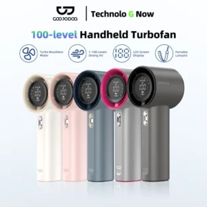 【Tặng kèm ốp lưng bảo vệ】GOOJODOQ Quạt Turbo Jet 4000 mAh có thể sạc lại, cầm tay, di động, gió mạnh, tốc độ cao 100 vòng/phút
