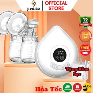 Máy hút sữa điện đôi JUSUKE Realbubee Nhật Bản 9 cấp độ hút nhanh chóng êm ái bảo hành 1 năm