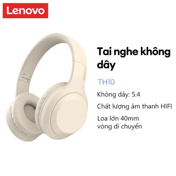 Tai Nghe Lenovo TH10 Bluetooth - Giảm Ồn,Chống Thấm Nước,Có Mic,Thích Hợp Android, Ios, PC