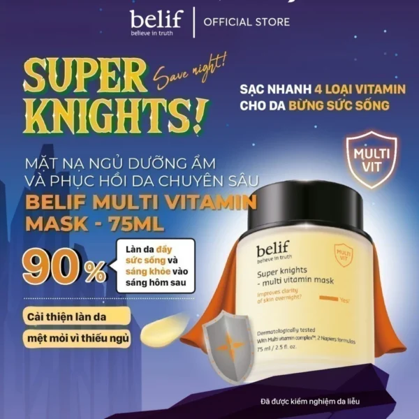và Mặt nạ ngủ dưỡng ẩmphục hồi da chuyên sâu belif Multi Vitamin Mask 75ml - Hình ảnh 7