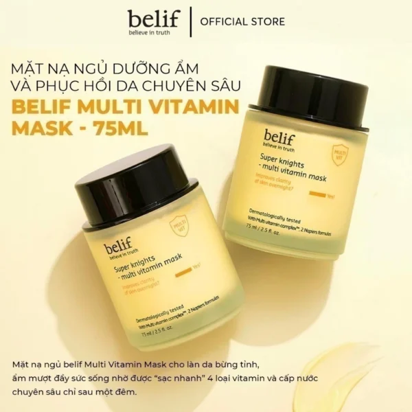 và Mặt nạ ngủ dưỡng ẩmphục hồi da chuyên sâu belif Multi Vitamin Mask 75ml - Hình ảnh 3