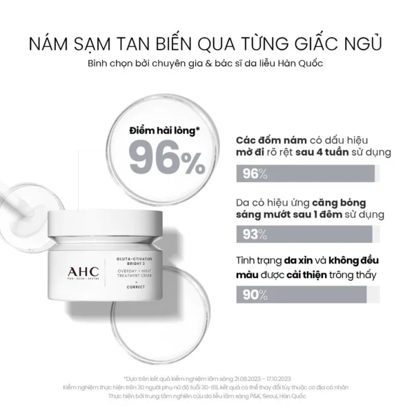 Kem dưỡng kiêm mặt nạ ngủ mờ nám sáng da PROSHOT GLUTA-CTIVATION BRIGHT 3 AHC 50ML - Hình ảnh 4