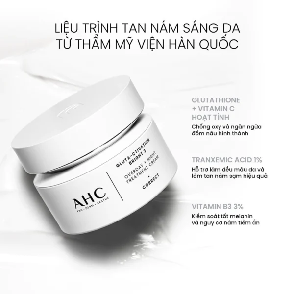 Kem dưỡng kiêm mặt nạ ngủ mờ nám sáng da PROSHOT GLUTA-CTIVATION BRIGHT 3 AHC 50ML - Hình ảnh 6