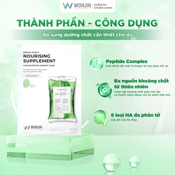 Combo 10 Mặt Nạ Phục Hồi Chuyên Sâu WonJin Effect Nourising Supplement Mask 30g/miếng [B1 - Hình ảnh 4