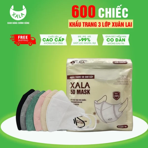 Khẩu Trang 5D XALA – Bảo Vệ Toàn Diện, Giá Tốt