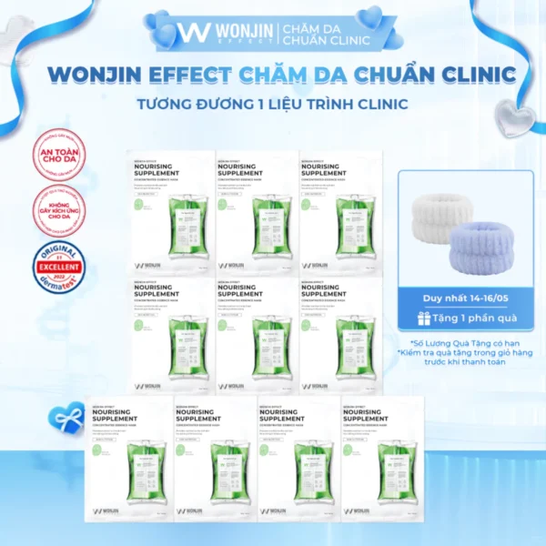 Combo 10 Mặt Nạ Phục Hồi Chuyên Sâu WonJin Effect Nourising Supplement Mask 30g/miếng [B1
