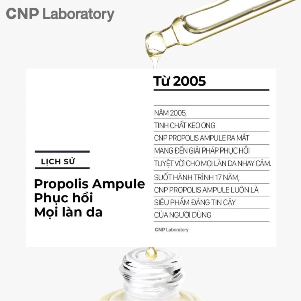 Tinh chất tái tạo phục hồi da chiết xuất keo ong CNP Propolis Energy Active Ampule - Hình ảnh 8