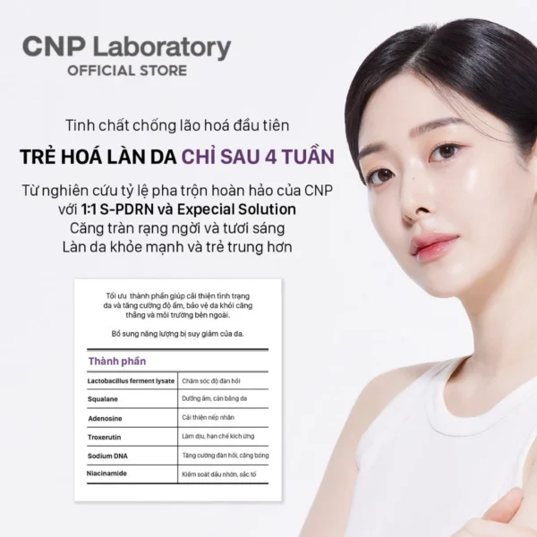 Tinh chất PDRN căng bóng sáng da hỗ trợ tái sinh CNP Derma Answer Active Boost Ampule 15ml - Hình ảnh 5