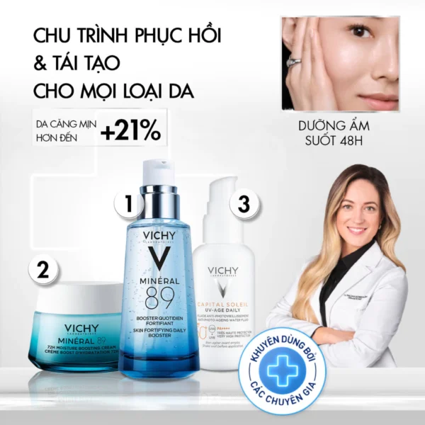 Dưỡng chất giàu khoáng chất giúp da sáng mịn và căng mượt Vichy Mineral 89 30ml - Hình ảnh 7