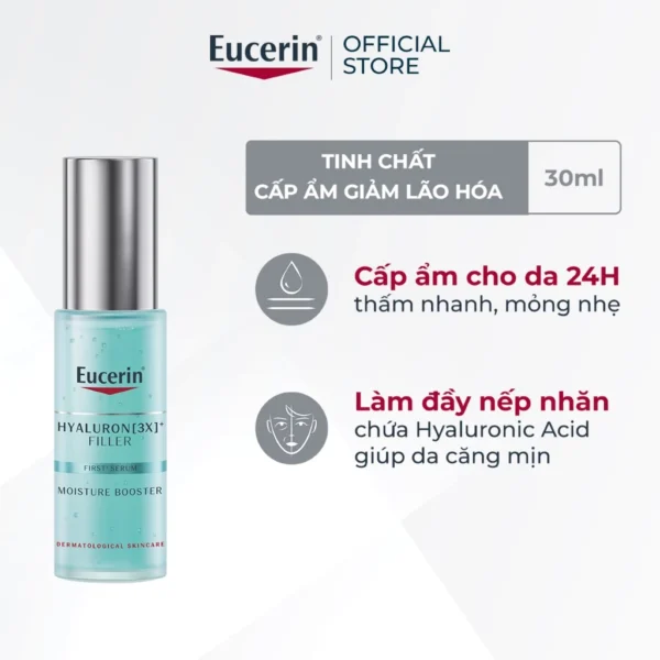 Tinh chất cấp ẩm & giảm nếp nhăn Eucerin Hyaluron [3X]+ Filler Moisture Booster 30ml