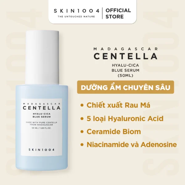 Tinh chất dưỡng ẩm chuyên sâu SKIN1004 Madagascar Centella Hyalu-cica Blue Serum 50ml - Hình ảnh 3