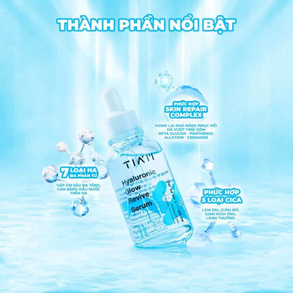 Serum HA Cấp Nước, Hỗ Trợ Căng Bóng Da TIA'M Hyaluronic Glow Revive Serum 40ml - Hình ảnh 5